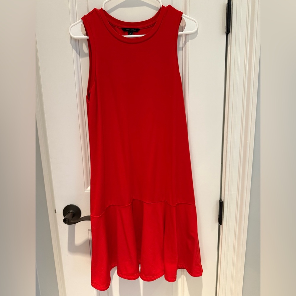 Banana Republic Vibrant Red Sleeveless Dress